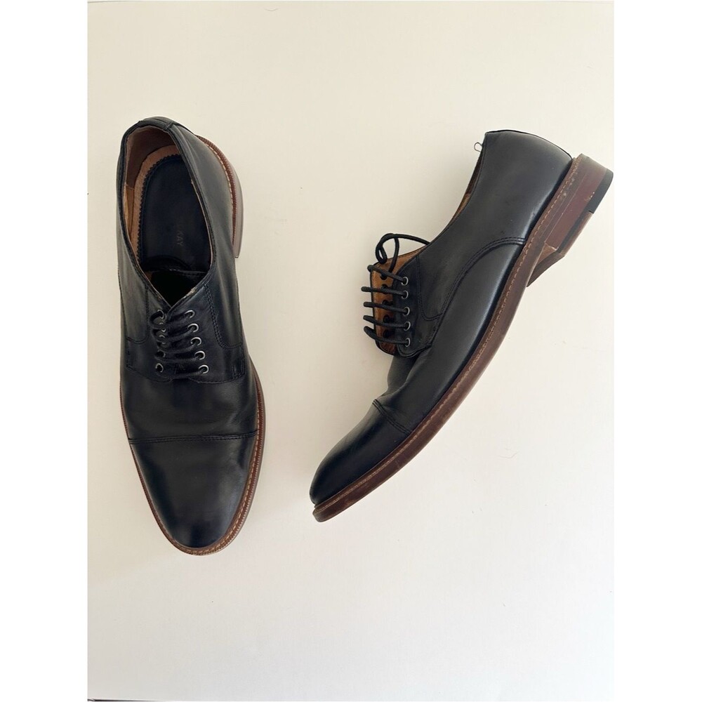 Blake McKay T9 black leather cap-toe oxford
